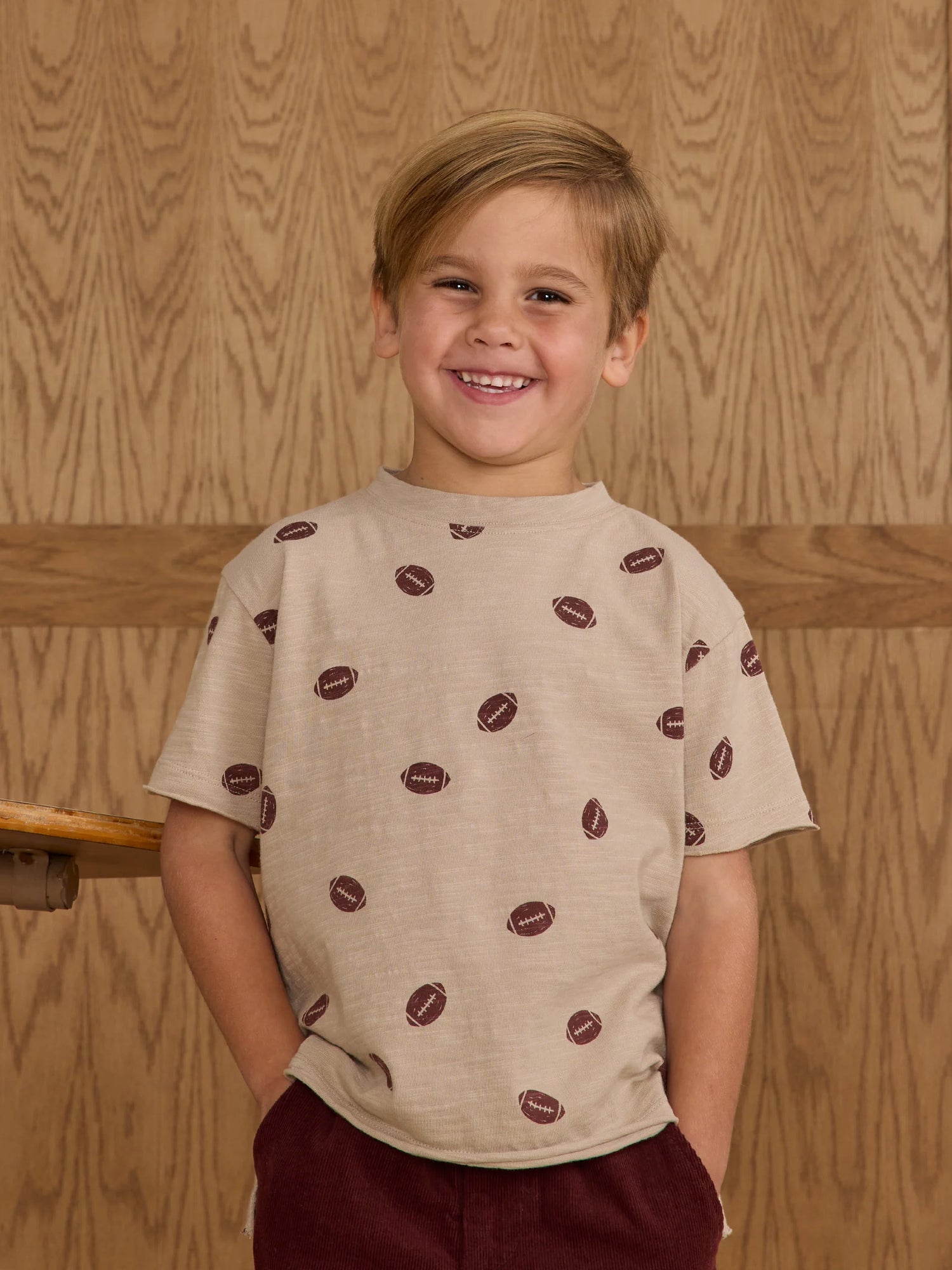Rylee + Cru Raw Edge Tee - Footballs