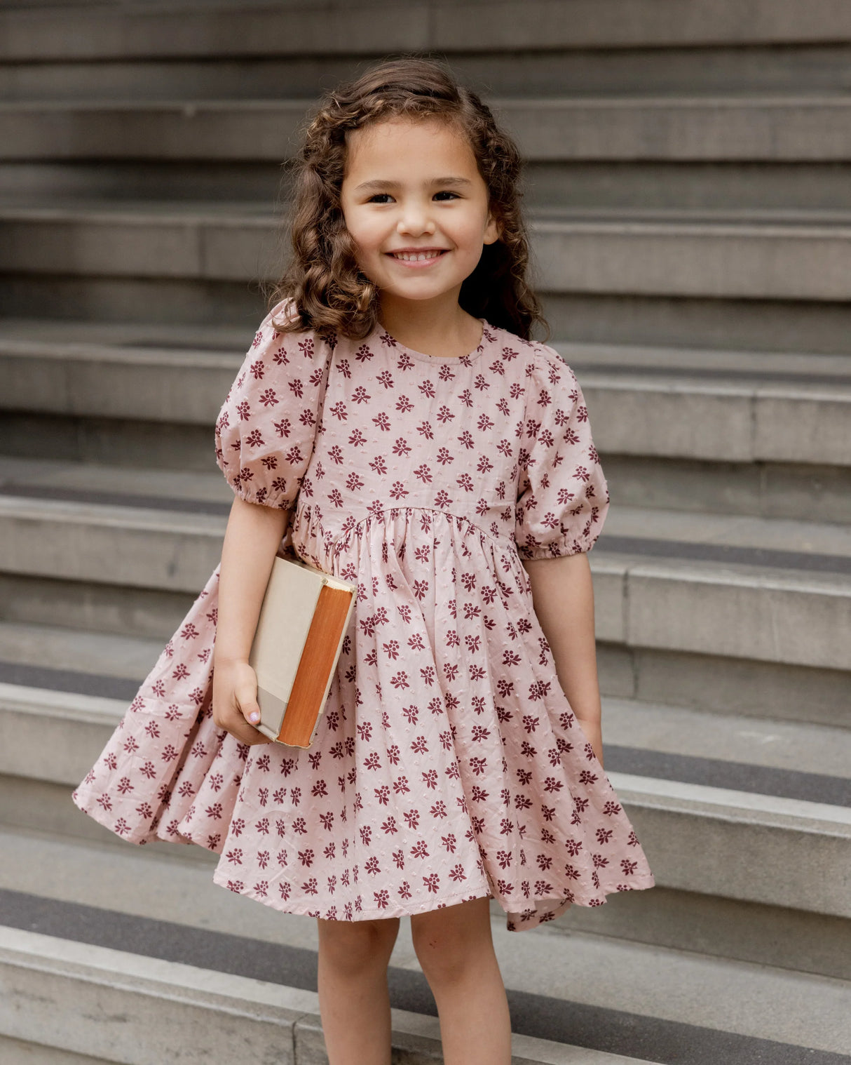 Rylee + Cru Rose Dress - Blush Fleur