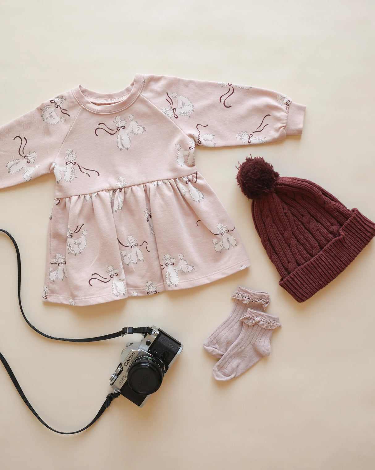Rylee + Cru Raglan Dress - Poodles