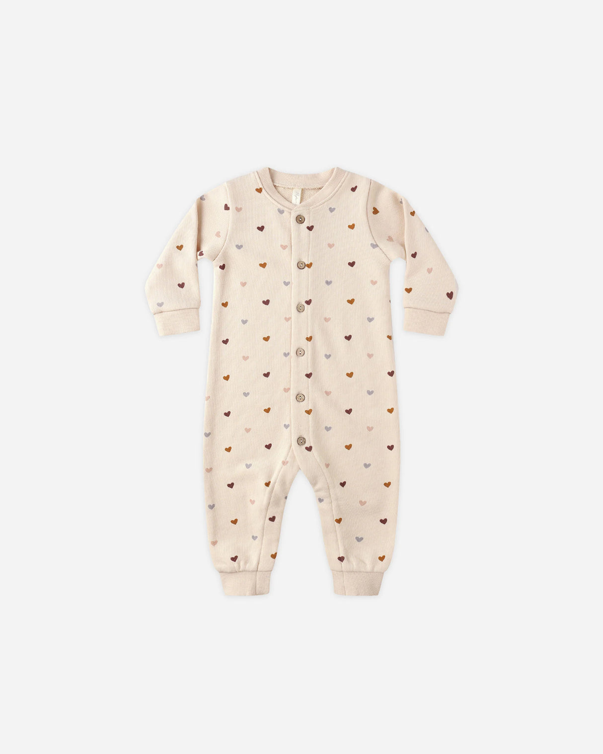 Rylee + Cru Button Down Jumpsuit - Hearts