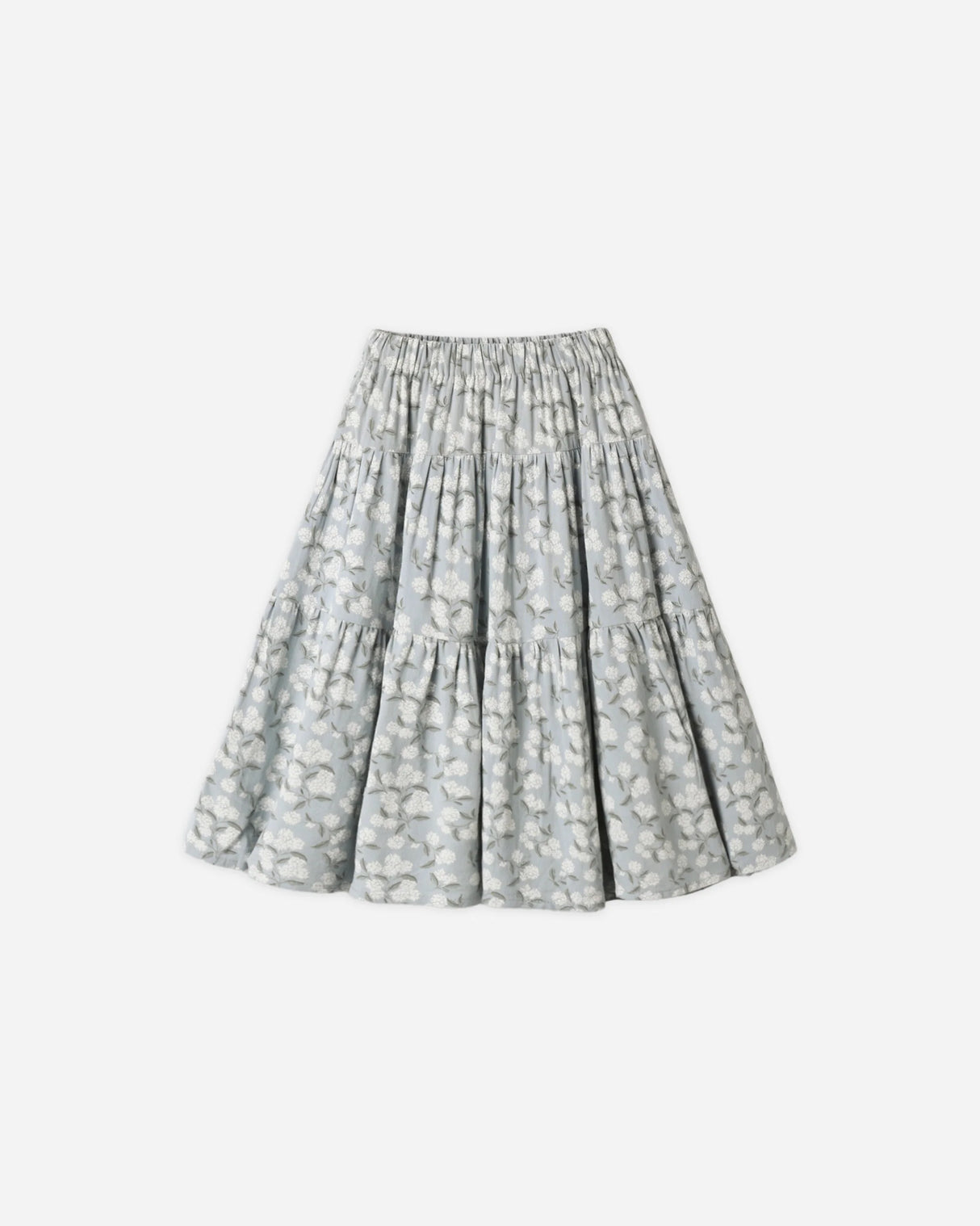 Rylee + Cru Tiered Midi Skirt - Hydrangea