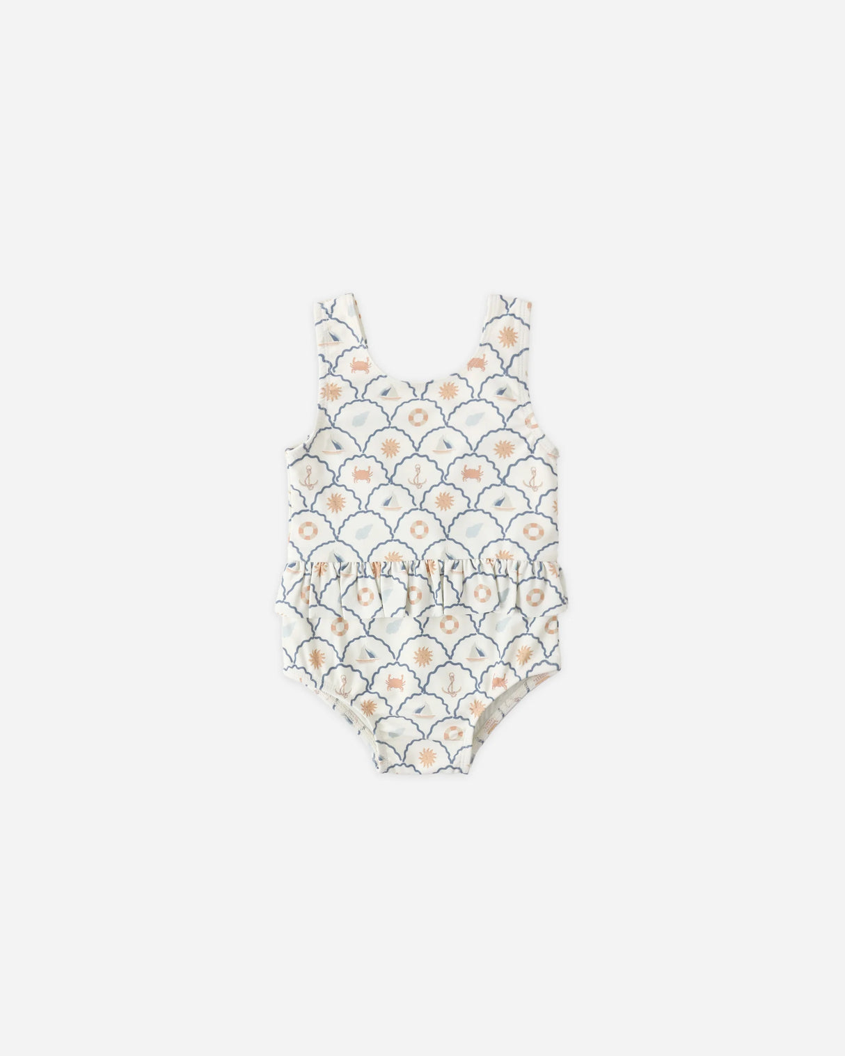Rylee + Cru Skirted One Piece - Nautical