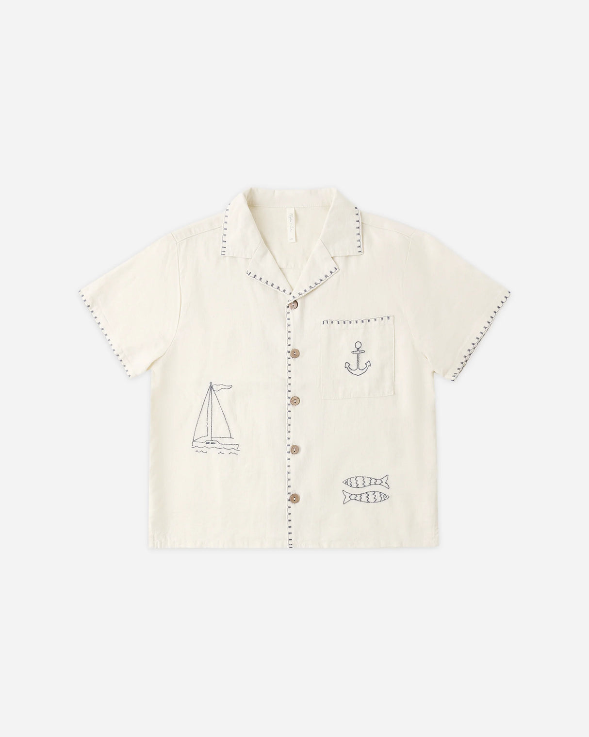 Rylee + Cru Lapel Collar Shirt - Sailor