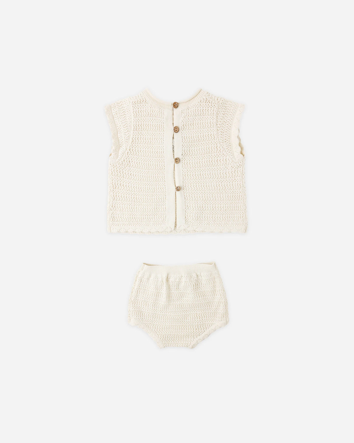 Rylee + Cru Scallop Knit Set - Natural