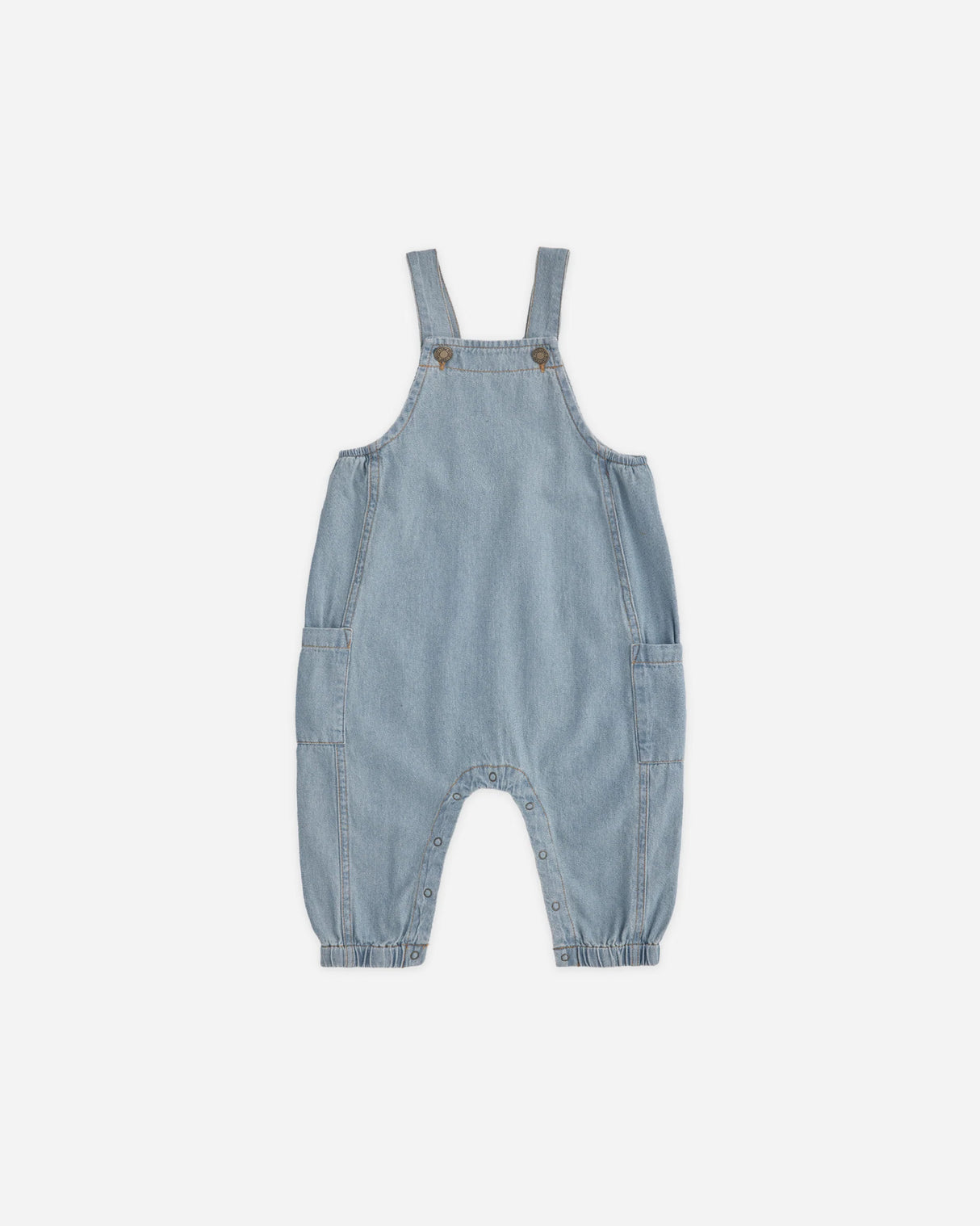 Rylee + Cru Cargo Overall - Washed Blue