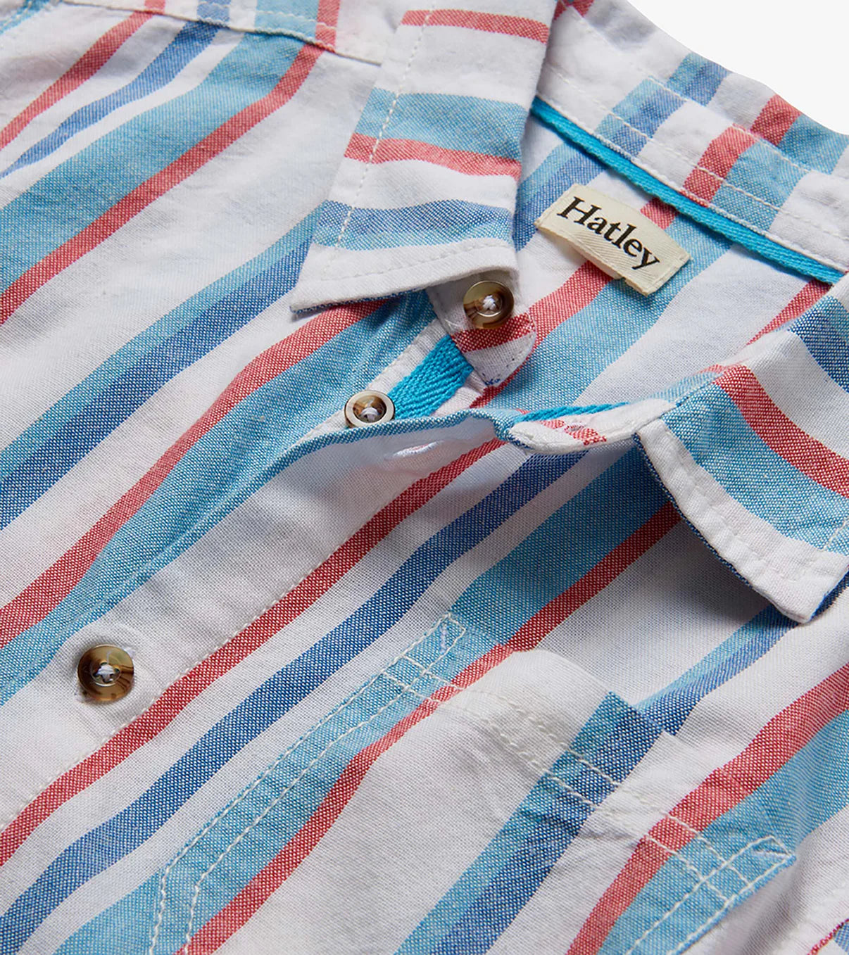 Short Sleeve Button Down - Nautical Stripes