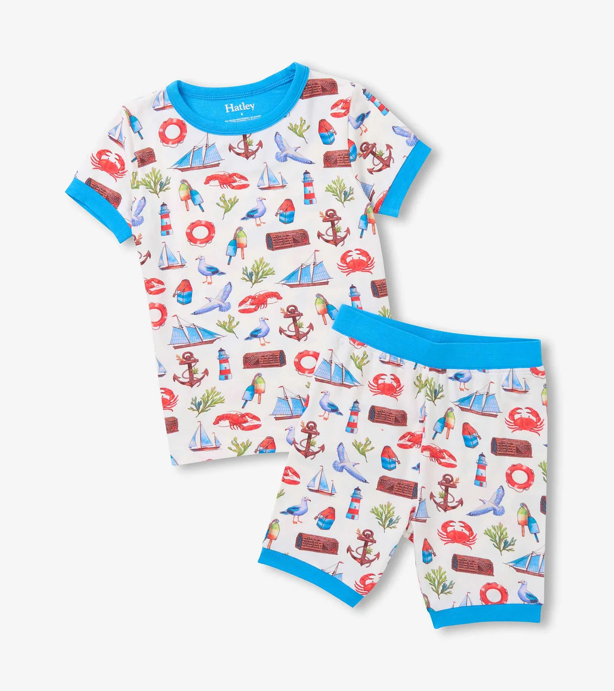 Bamboo Short Pajama Set - Seascape