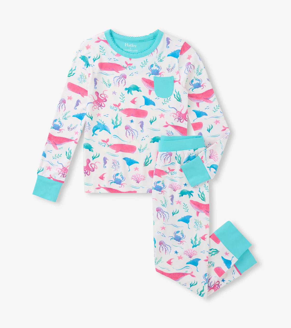 Bamboo Pajamas - Painted Sealife