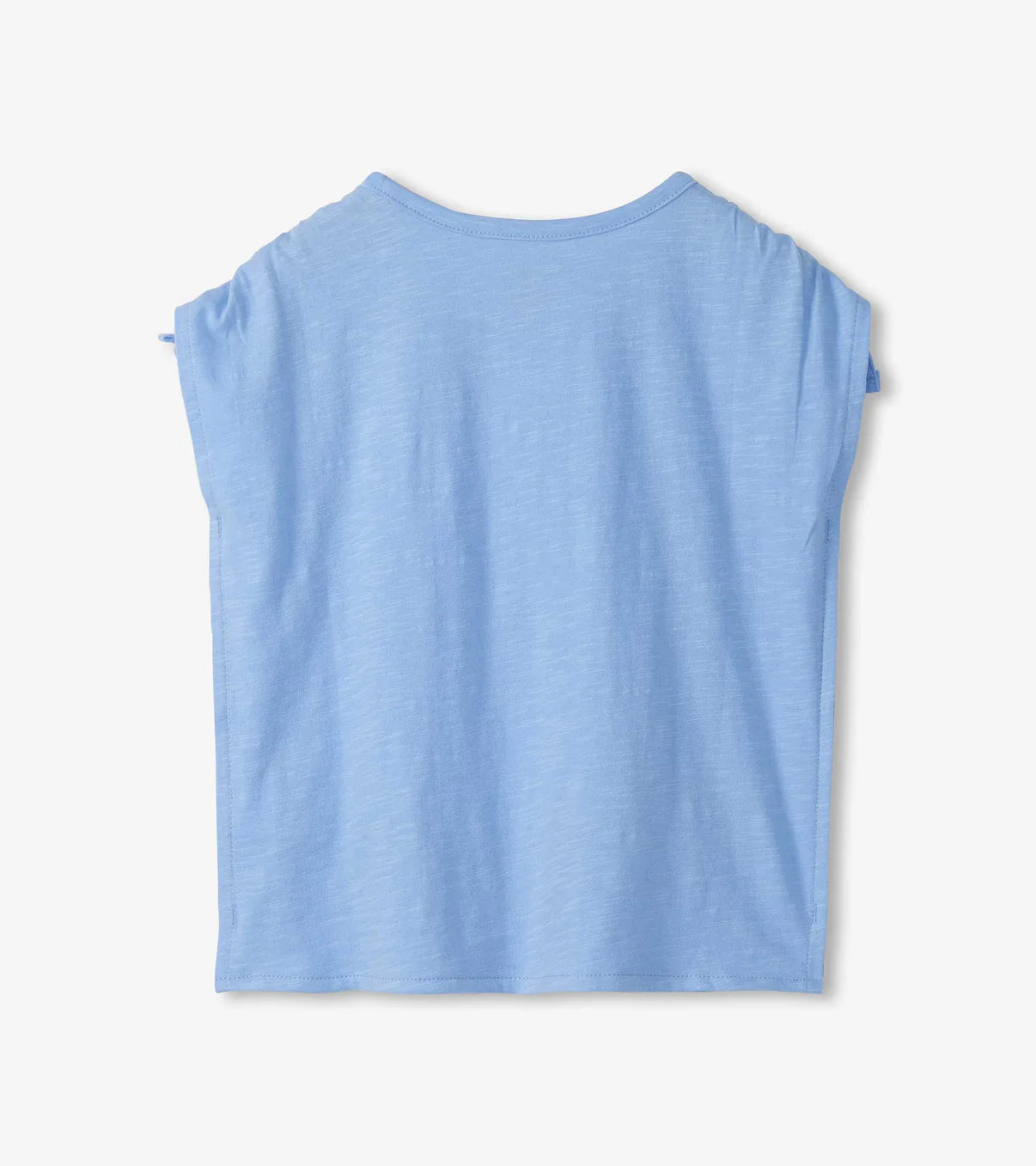 Cinched Shoulder Graphic Tee - Sea Shell