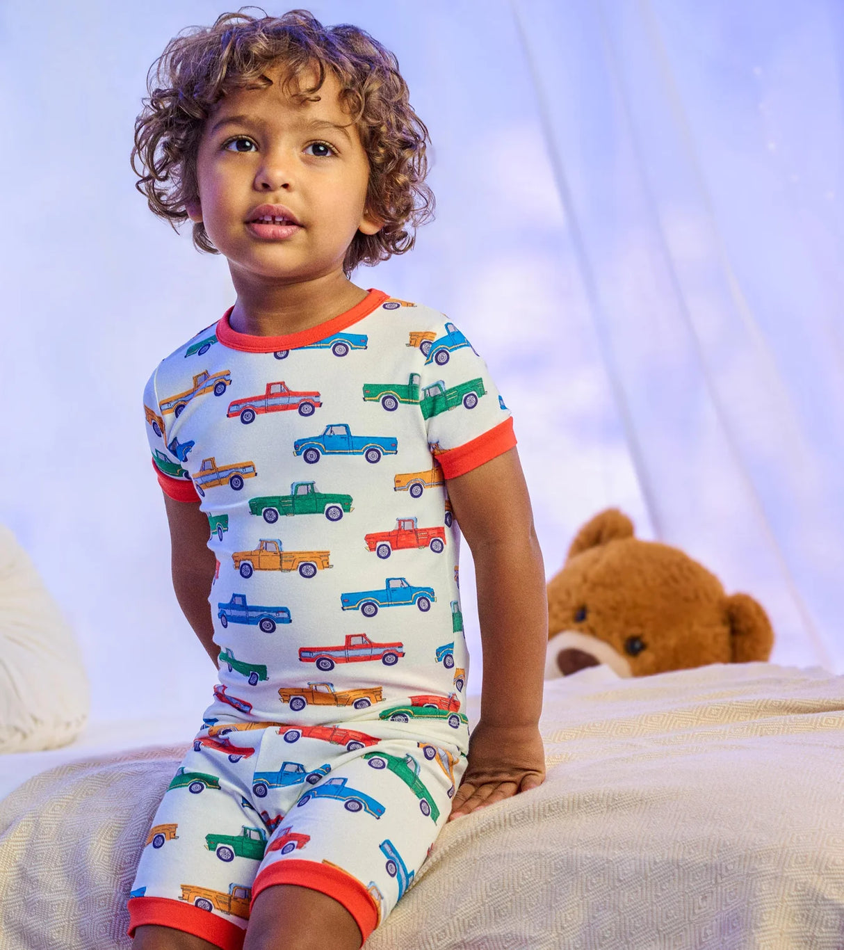 Bamboo Short Pajama Set - Trucks