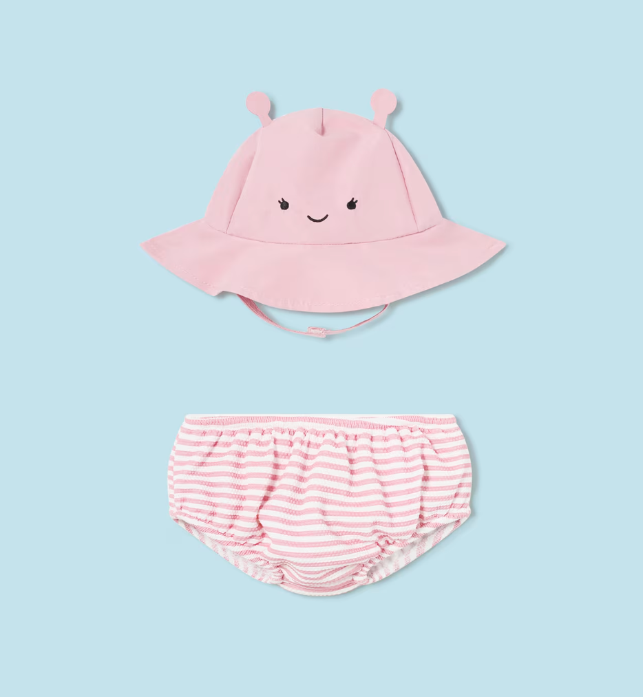 Swimmie and Sunhat - Pink Stripe FINAL SALE
