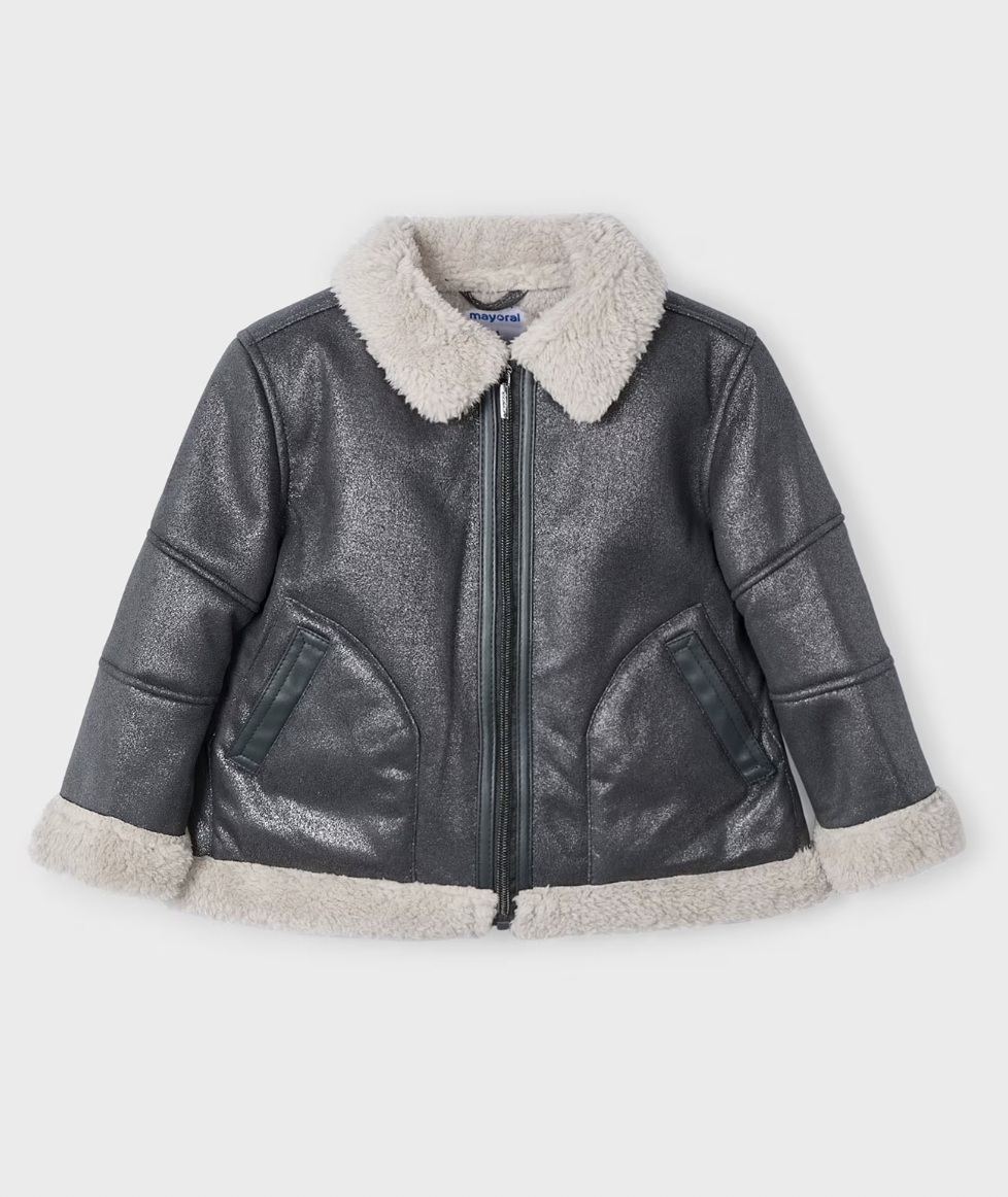 Bomber Jacket - Charcoal Shimmer FINAL SALE