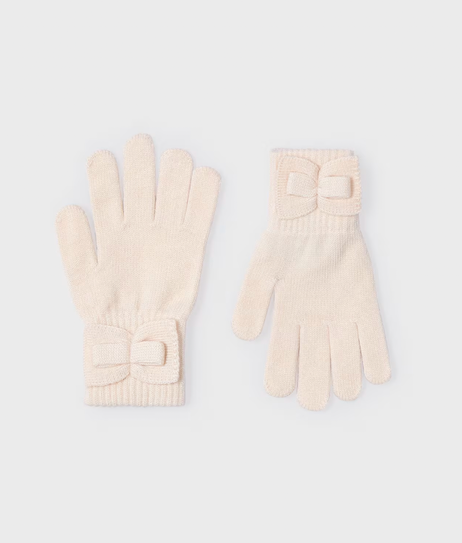 Bow Gloves - Cream