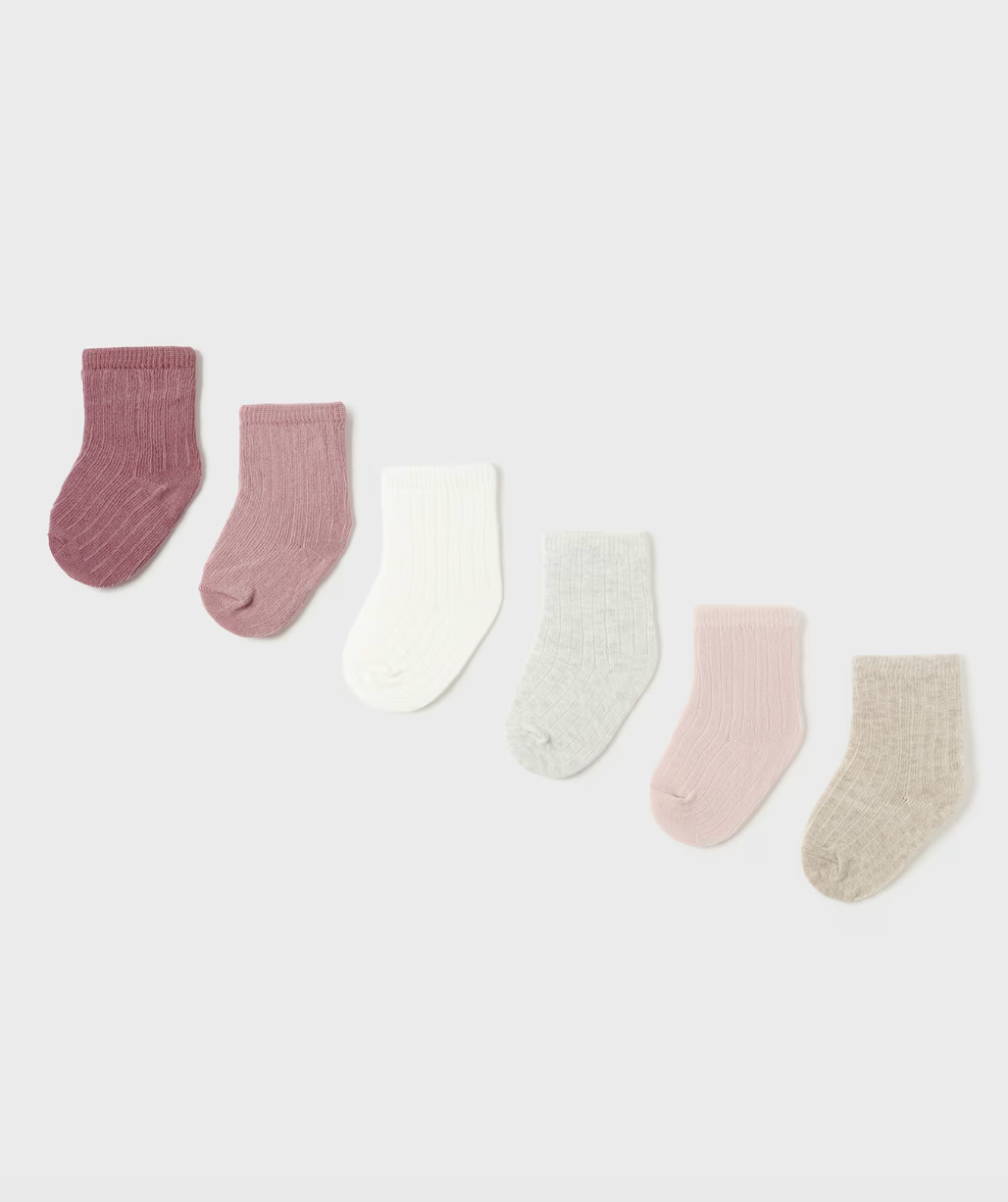 Set of 6 Socks - Mauve