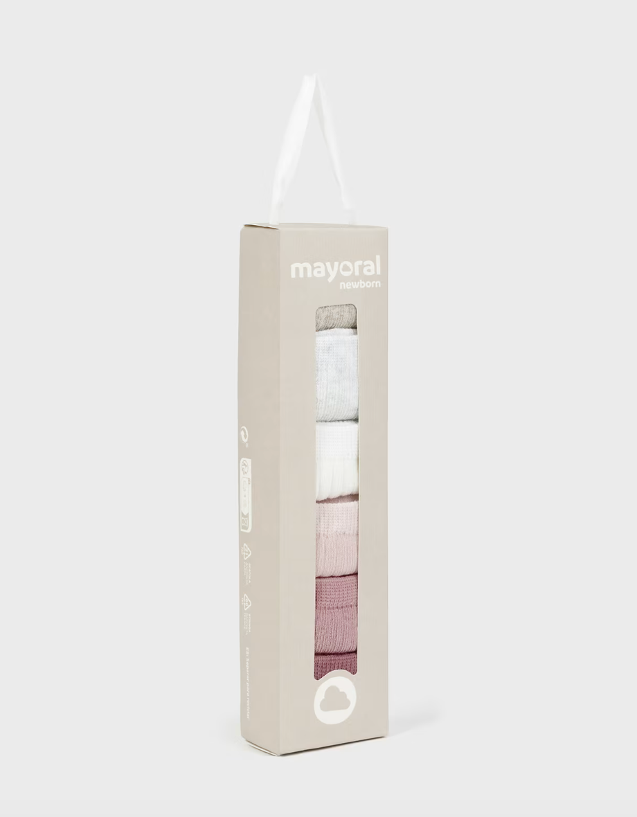 Set of 6 Socks - Mauve