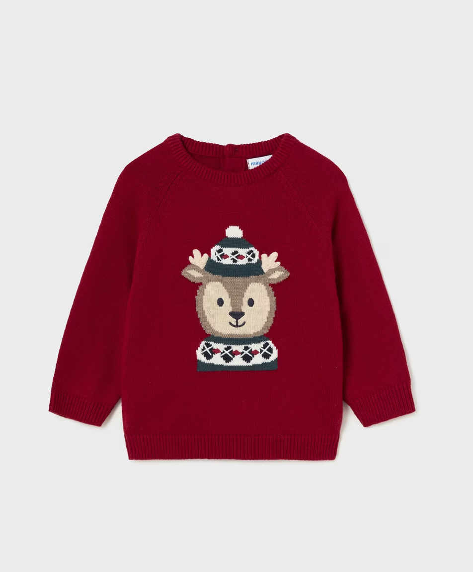 Intarsia Knit Sweater - Deer FINAL SALE