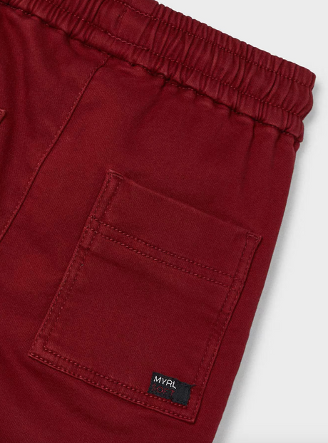 Pull On Drawstring Chinos - Cranberry FINAL SALE