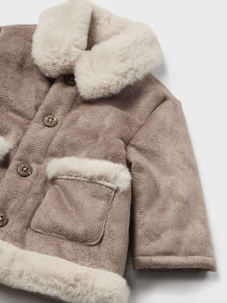 Faux Fur Lined Coat - Cinnamon FINAL SALE