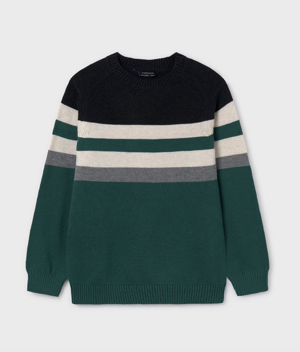Colorblock Sweater - Evergreen FINAL SALE