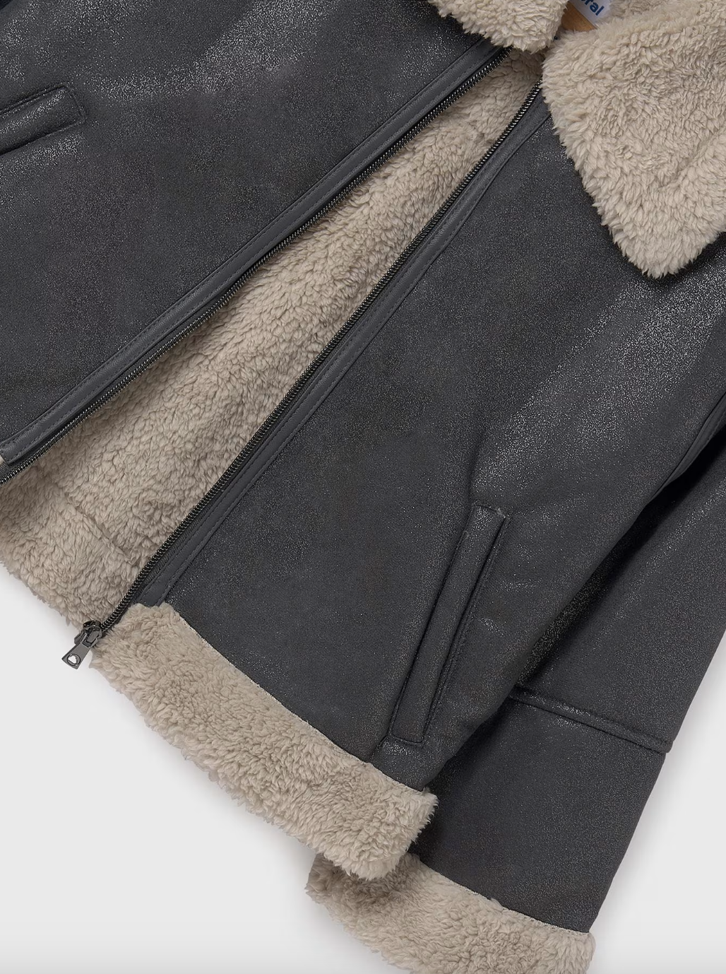 Sherpa Lined Bomber Jacket - Charcoal FINAL SALE