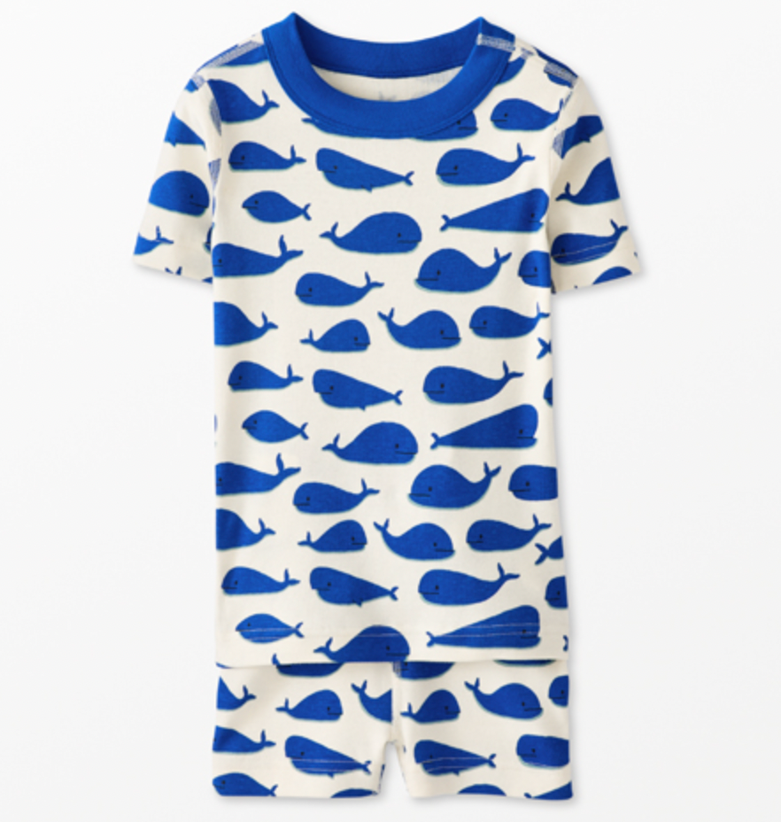 Hanna Andersson Short PJ Set - Whales FINAL SALE