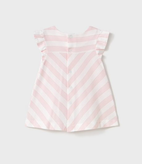 Striped Flutter Dress - Pink FINAL SALE