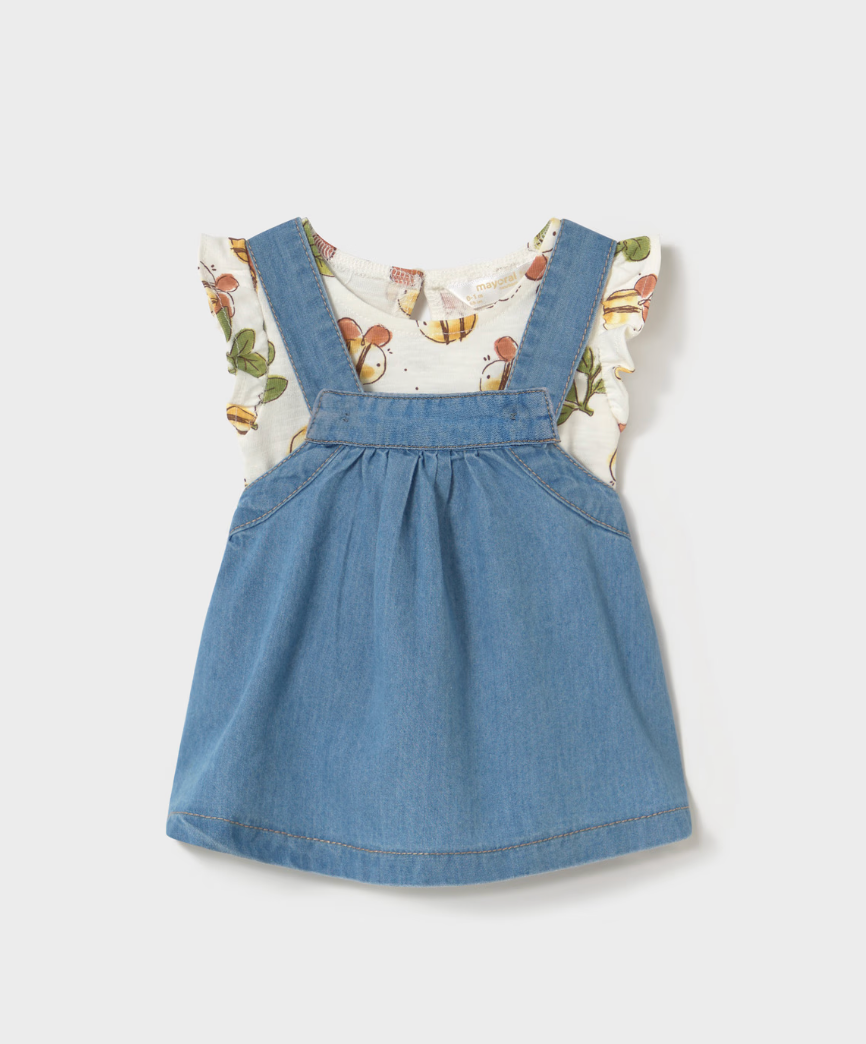 Pinafore and Flutter Tee - Bee FINAL SALE