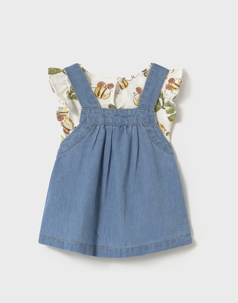 Pinafore and Flutter Tee - Bee FINAL SALE
