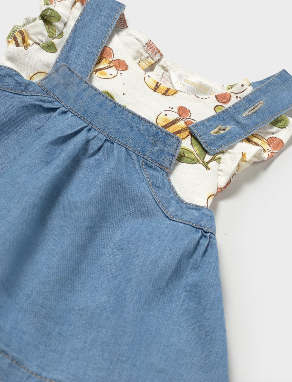Pinafore and Flutter Tee - Bee FINAL SALE