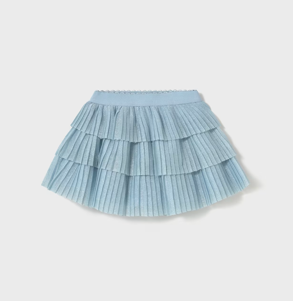 Pleated Tulle Skirt - Sky FINAL SALE