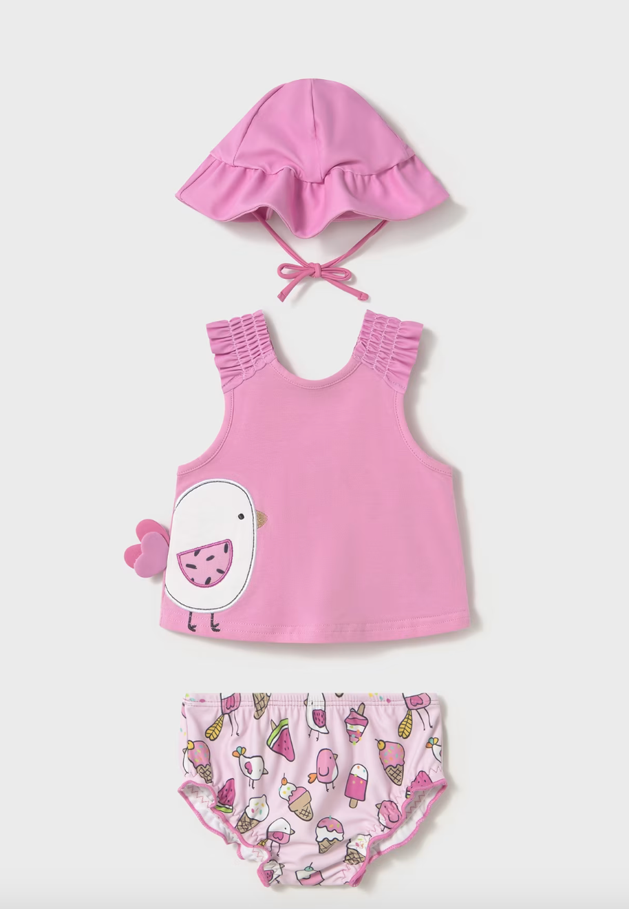 Swim Outfit and Hat - Bubblegum FINAL SALE