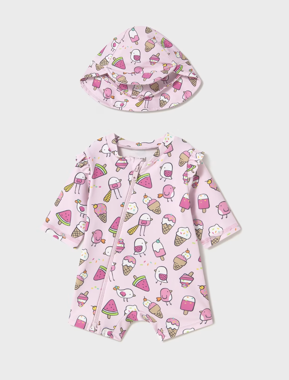 Rashguard Swimsuit - Petal FINAL SALE