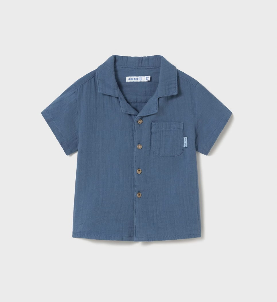 Muslin Button Down - Blue FINAL SALE
