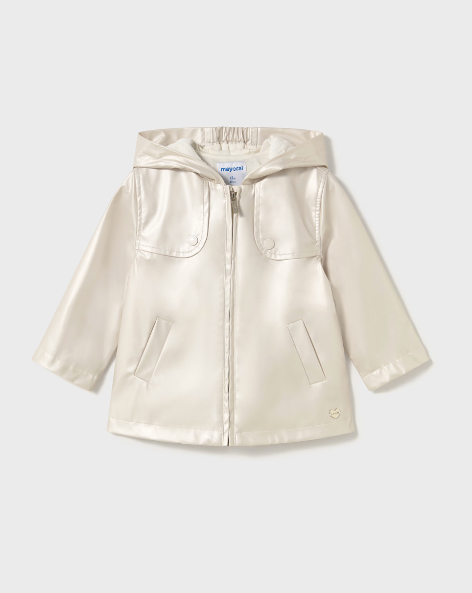 Hooded Raincoat - Pearl FINAL SALE