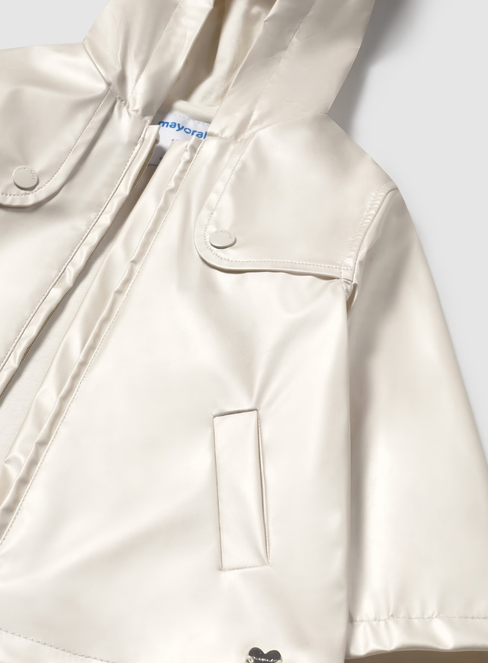 Hooded Raincoat - Pearl FINAL SALE