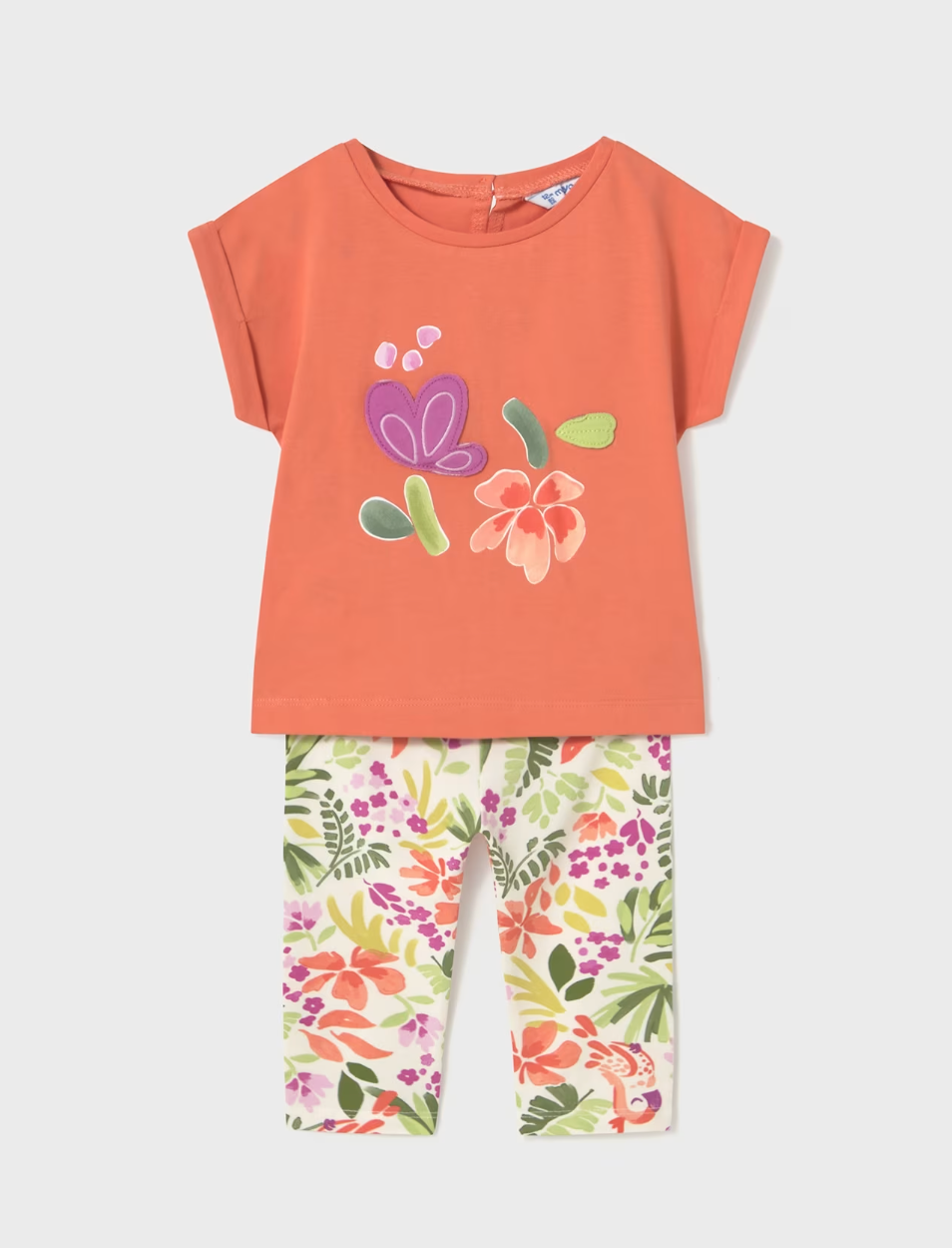 Applique Tee and Leggings - Bright Floral FINAL SALE