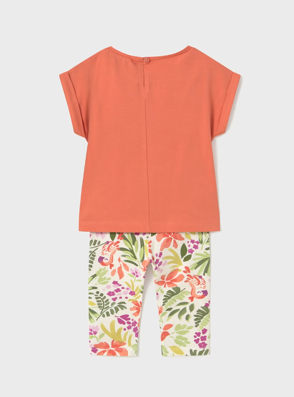 Applique Tee and Leggings - Bright Floral FINAL SALE