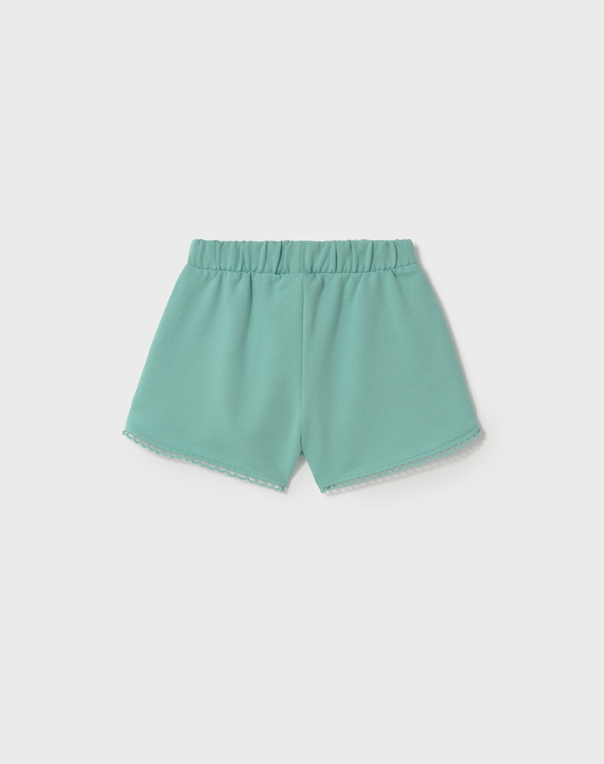 Scalloped Shorts - Aqua FINAL SALE