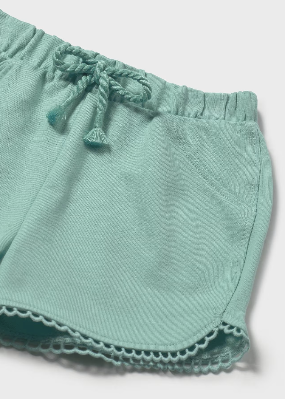 Scalloped Shorts - Aqua FINAL SALE