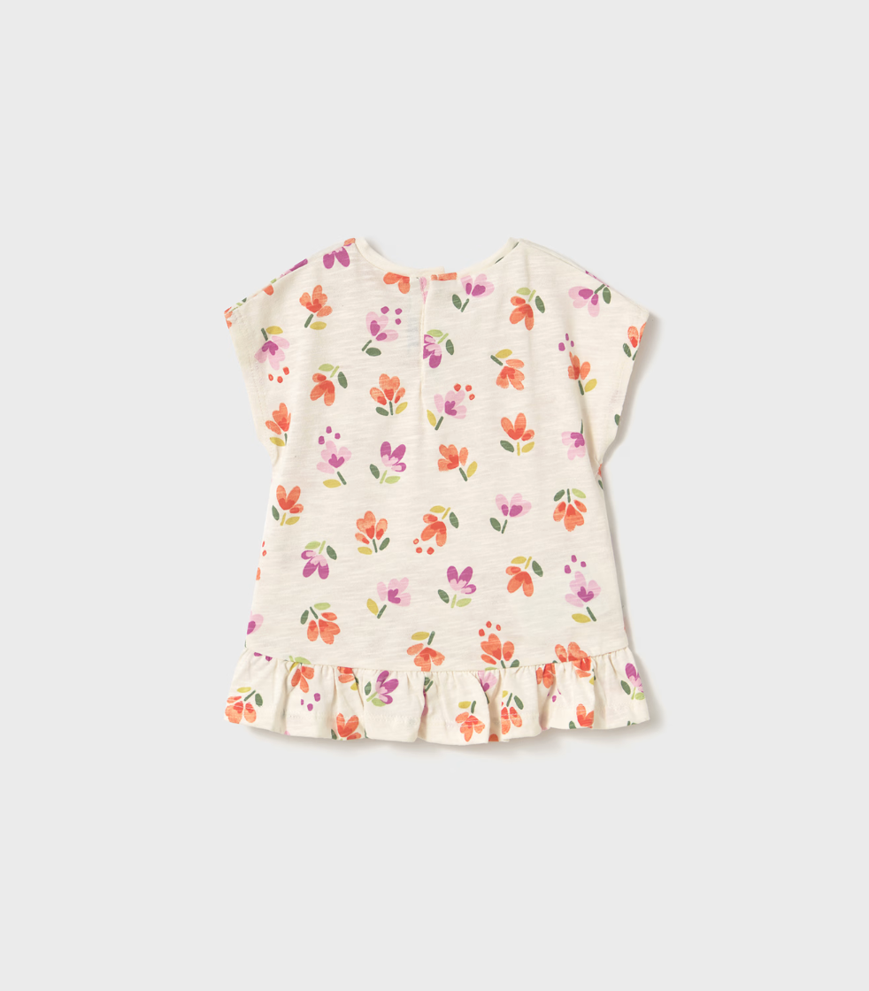 Ruffle Tee - Tropical Floral FINAL SALE