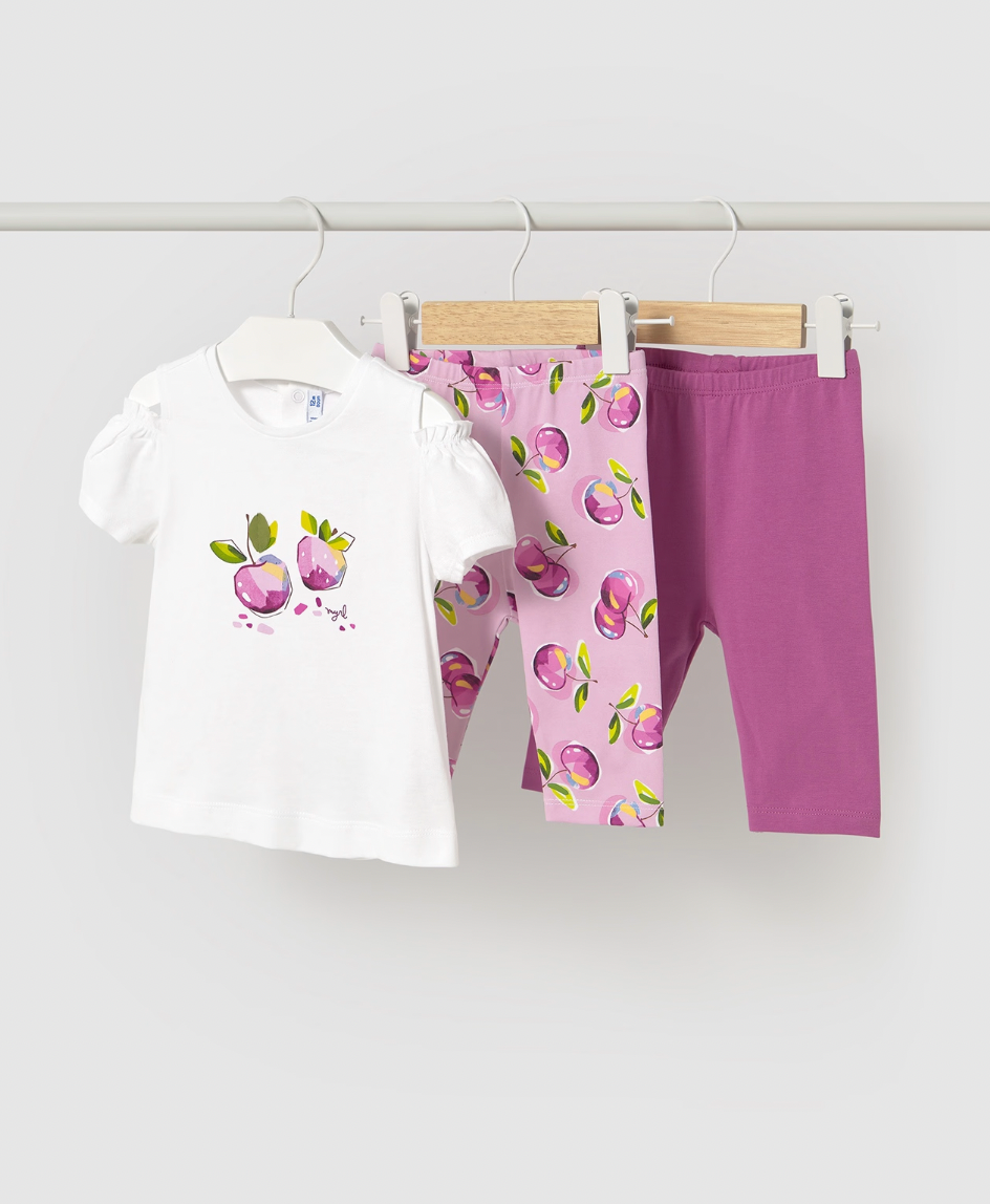 Graphic Tee and Leggings - Cherry FINAL SALE