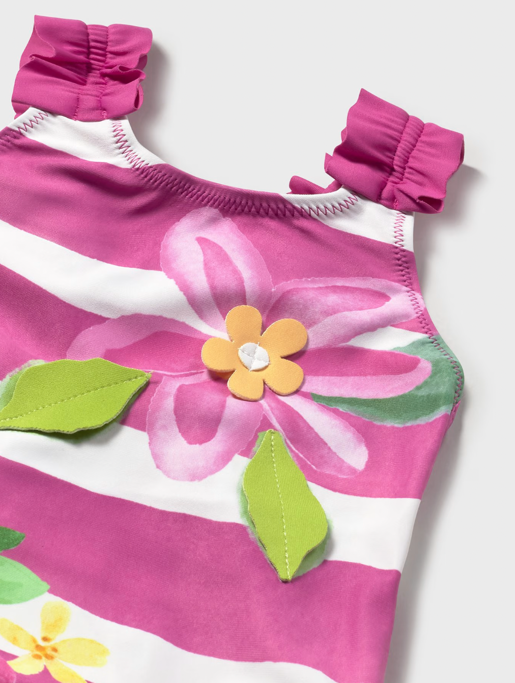 One Piece Swimsuit - Fuchsia Flowers FINAL SALE