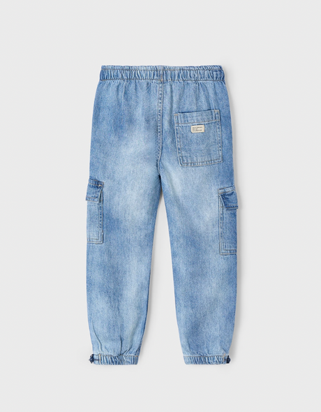 Baggy Cargo Jeans - Medium Wash FINAL SALE