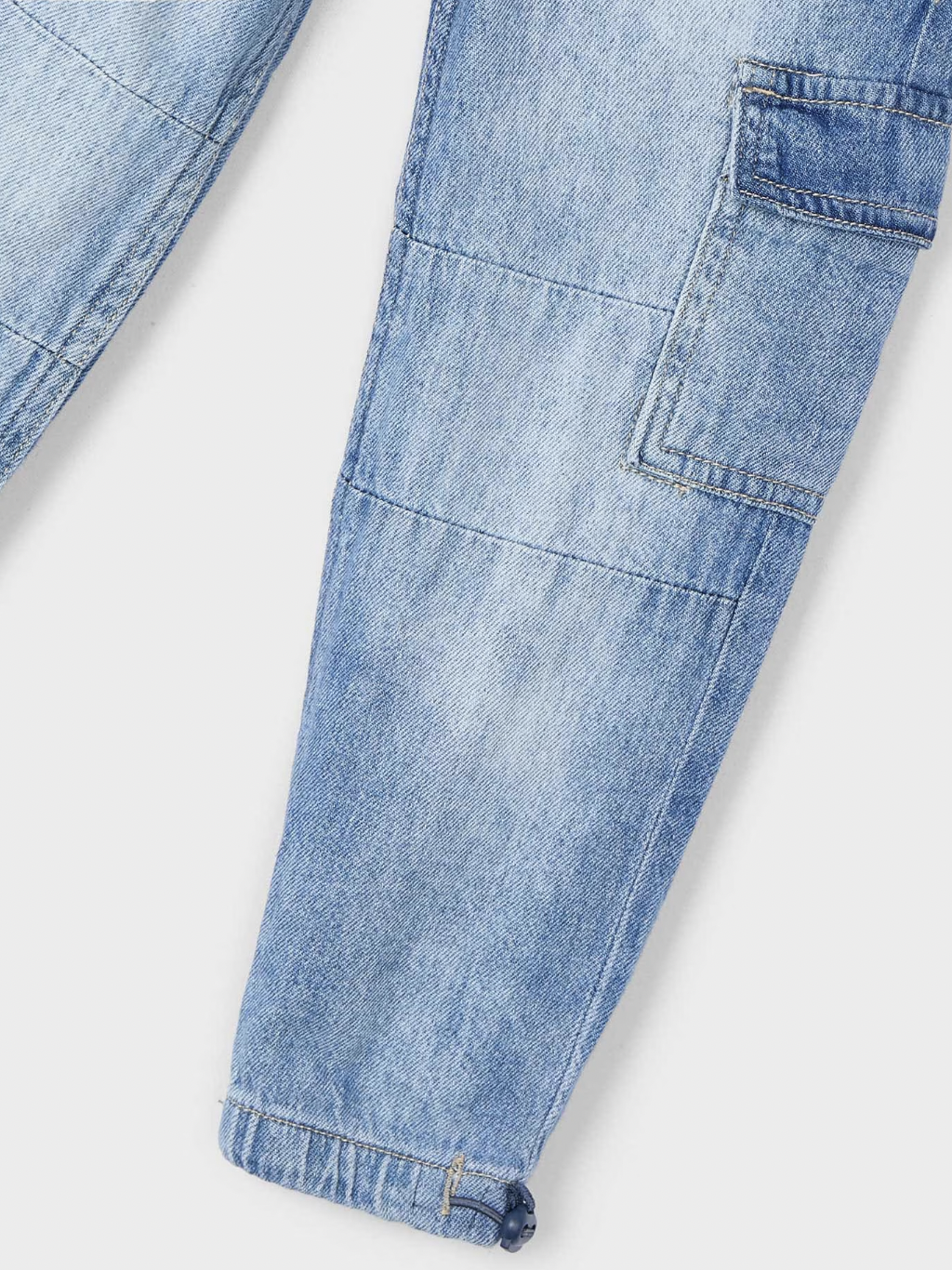 Baggy Cargo Jeans - Medium Wash FINAL SALE