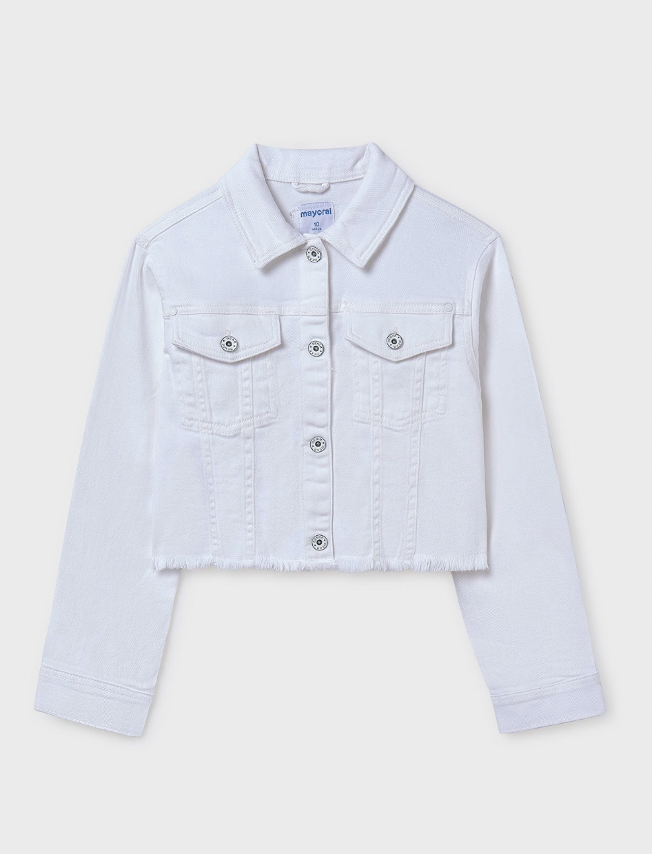 Denim Jacket - White FINAL SALE