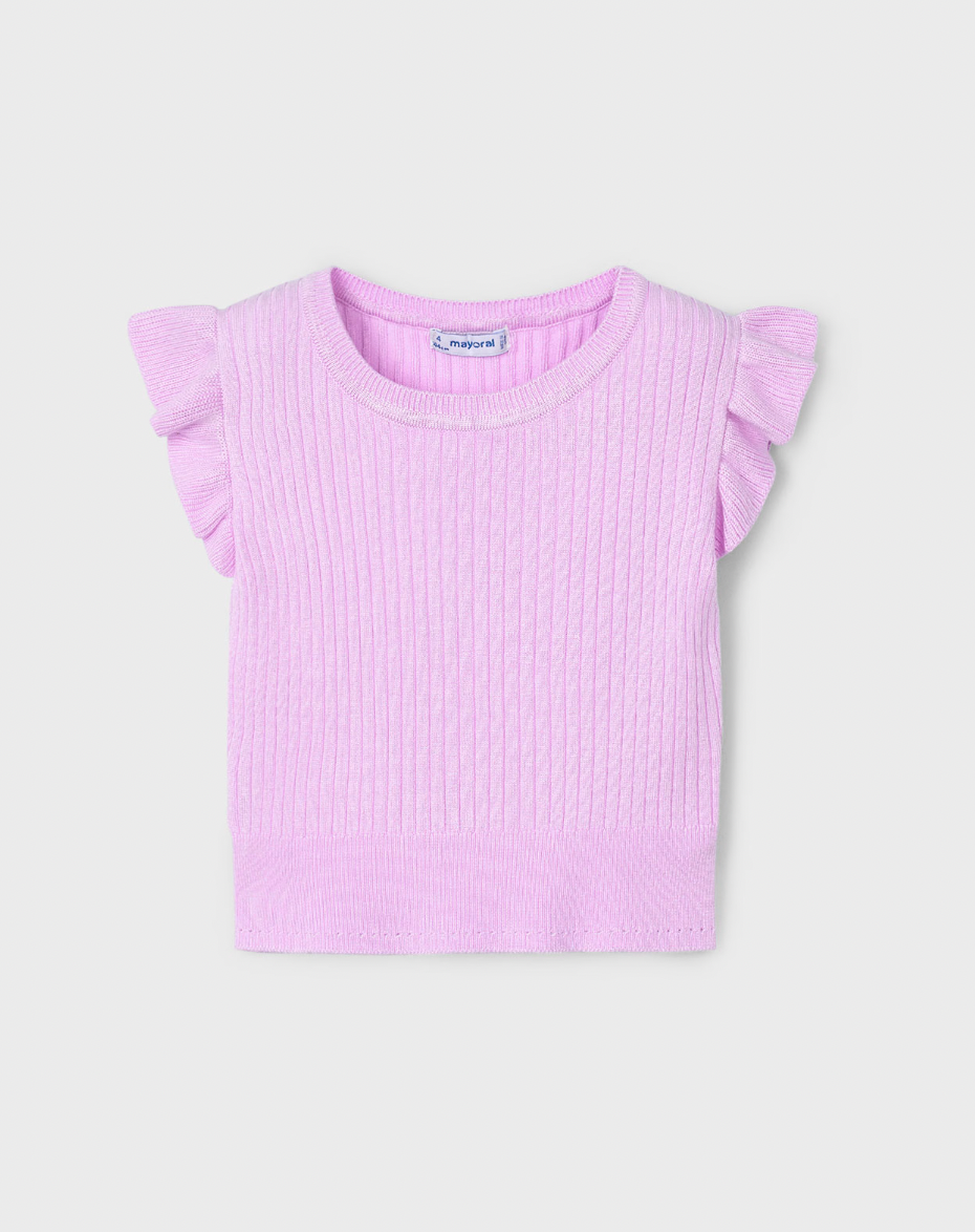 Knit Flutter Sleeve Top - Orchid FINAL SALE