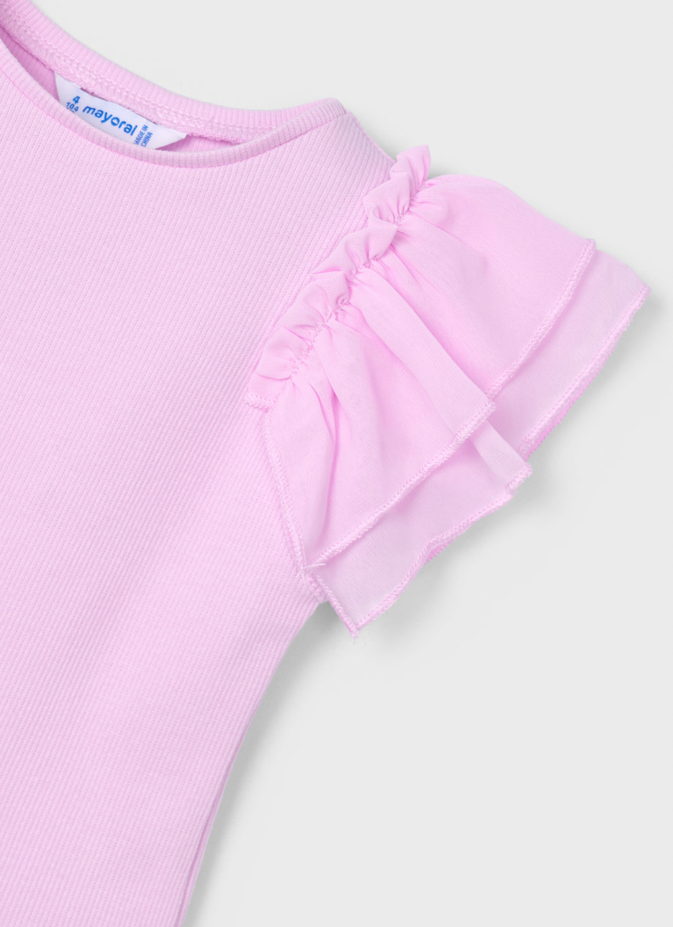 Flutter Sleeve Ribbed Tee - Orchid FINAL SALE