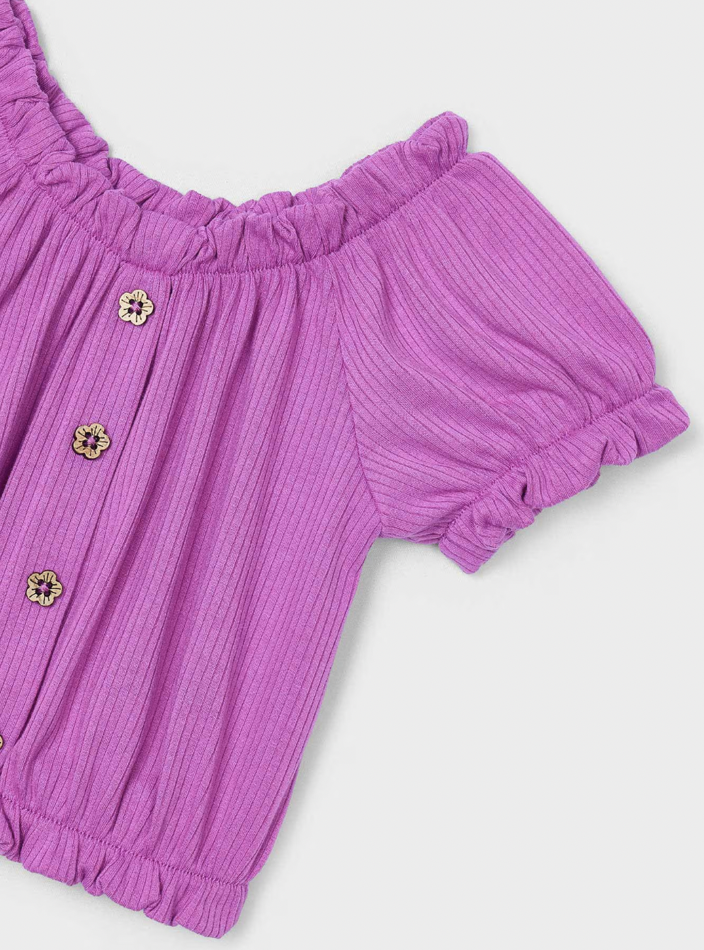 Cropped Puff Sleeve Tee - Orchid FINAL SALE