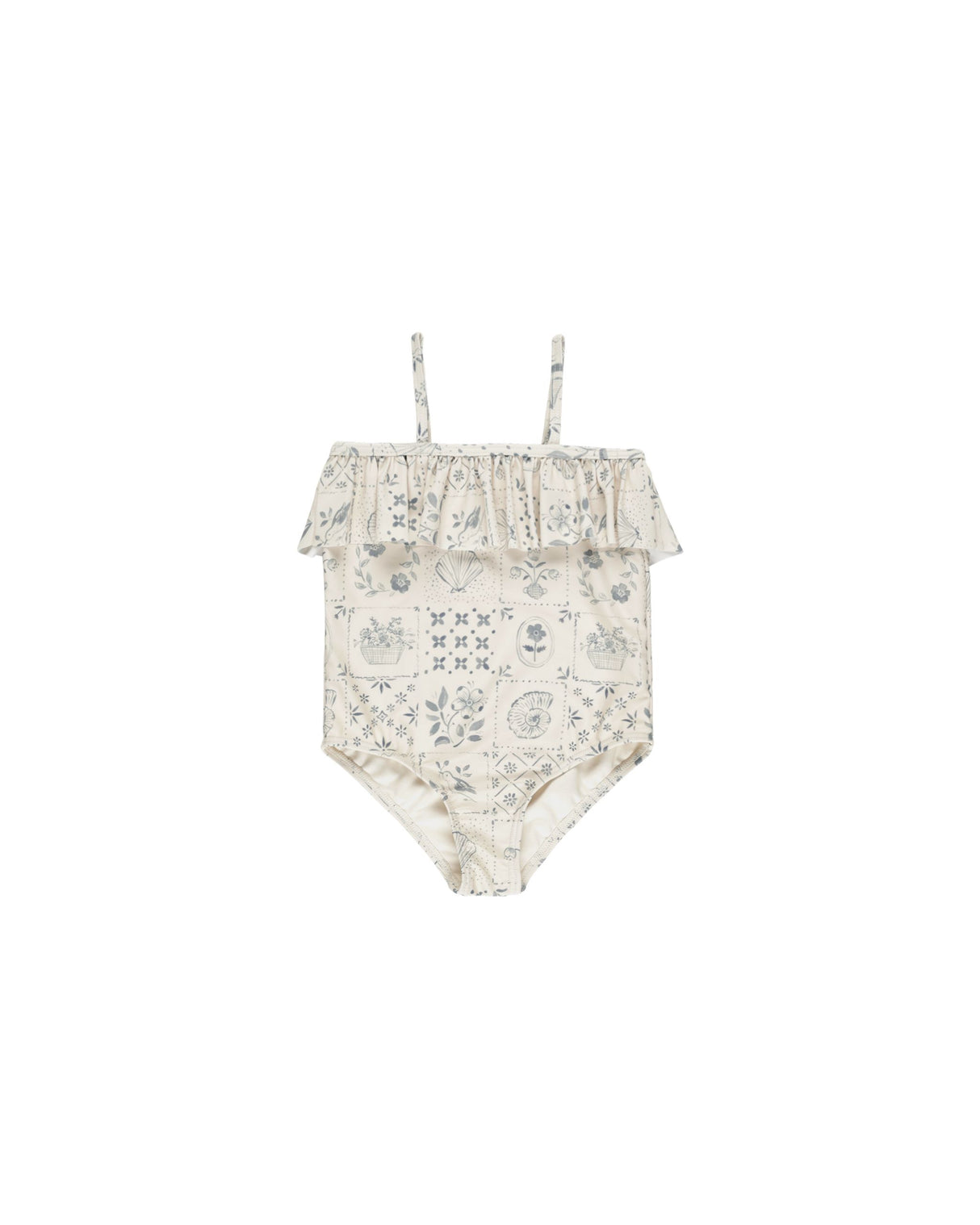 Rylee + Cru Ruffle One-Piece - Tile FINAL SALE