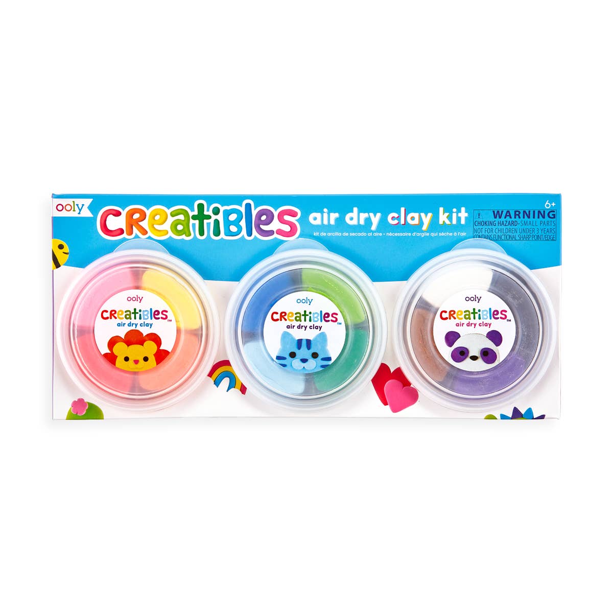 Creatibles DIY Air Dry Clay Kit - 12 Colors